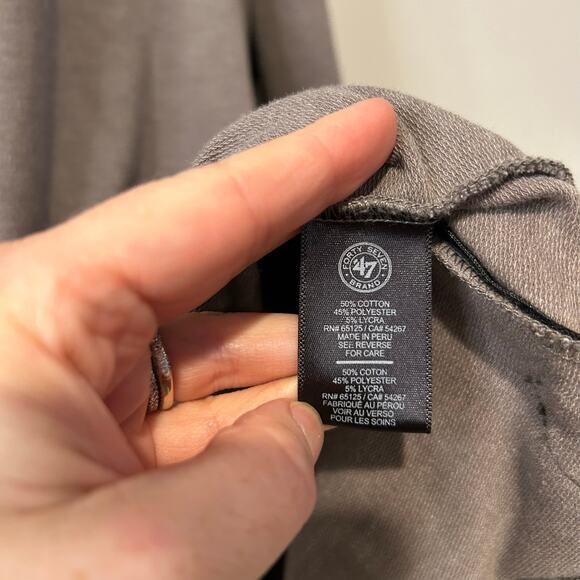 Forty Seven Toronto Blue Jays Men's 1/4 Zip Pullover Sweatshirt Size XXL Gray - Picture 7 of 11